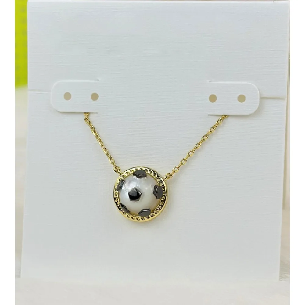 VKVVA Ivory Mother-of-Peal Soccer Short Pendant Necklace for Girl Women Trendy Fashion Jewelry for Unique Gifts Birthday Party
VKVVA Ivory Mother-of-Peal Soccer Short Pendant Necklace for Girl Women Trendy Fashion Jewelry for Unique Gifts Birthday Party