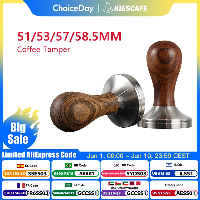 Coffee Tamper 51mm 53mm 57mm 58.5mm Stainless Steel For Delonghi Breville Lelit Barista Espresso Maker Accessories Corner Tools
Coffee Tamper 51mm 53mm 57mm 58.5mm Stainless Steel For Delonghi Breville Lelit Barista Espresso Maker Accessories Corner Tools