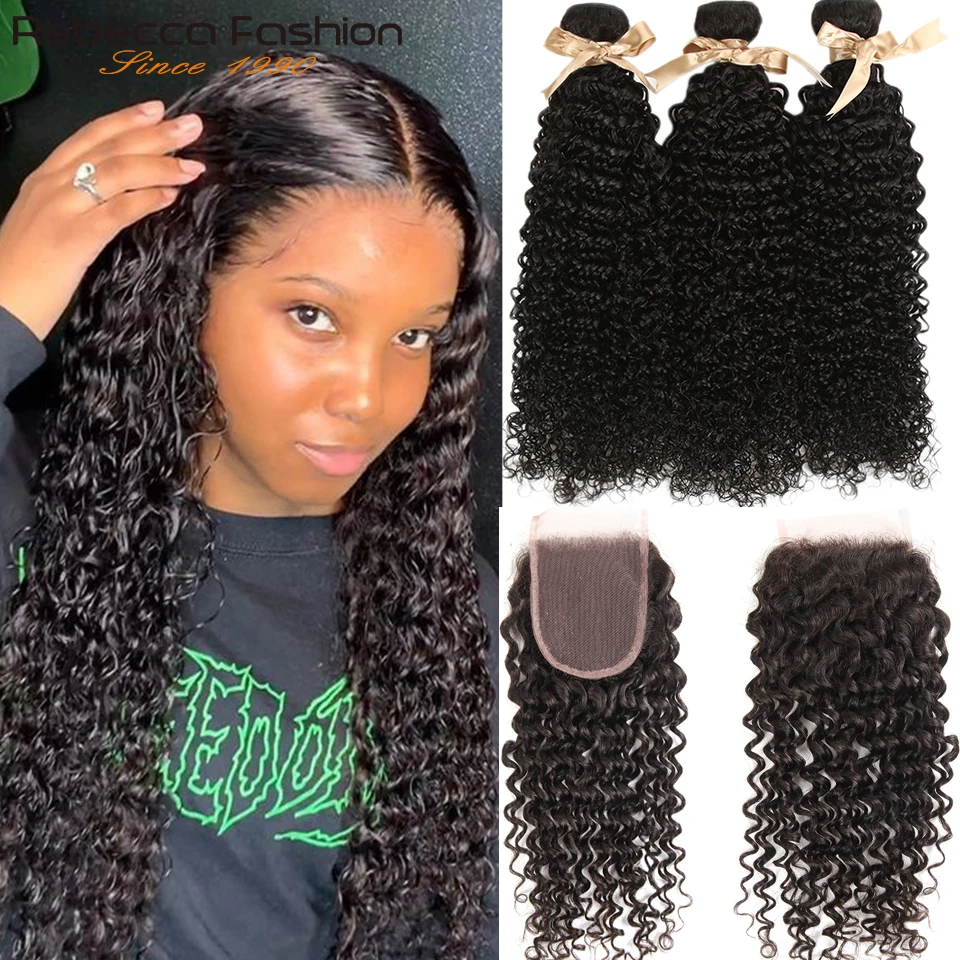 Rebecca Kinky Curly Hair 3 Bundles With Closure Remy Human Hair Curly Brazilian Hair Weave Human Bundles With Closure
Rebecca Kinky Curly Hair 3 Bundles With Closure Remy Human Hair Curly Brazilian Hair Weave Human Bundles With Closure