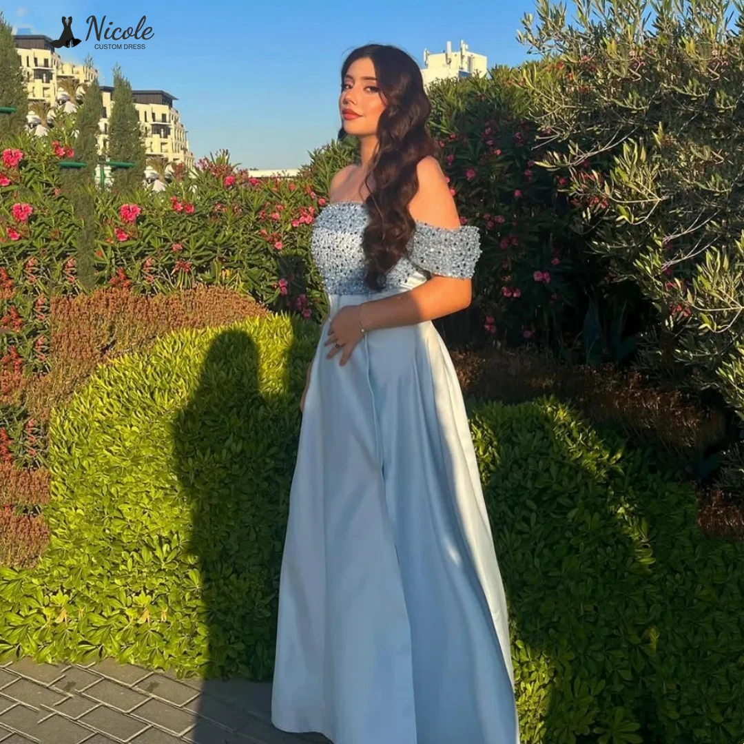 Nicole Evening Dresses Woman Elegant Luxury Prom Dresses 2025 Line A Custom Made Candle Bead Embroidery Luxurious Party Dress
Nicole Evening Dresses Woman Elegant Luxury Prom Dresses 2025 Line A Custom Made Candle Bead Embroidery Luxurious Party Dress