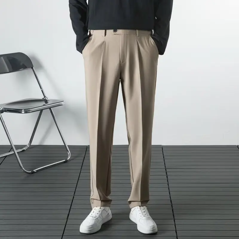Летние мужские брюки, весенне-осенняя мужская одежда, прямые брюки, элегантная одежда, мужская одежда, костюмы, мужское платье, новинка
Летние мужские брюки, весенне-осенняя мужская одежда, прямые брюки, элегантная одежда, мужская одежда, костюмы, мужское платье, новинка