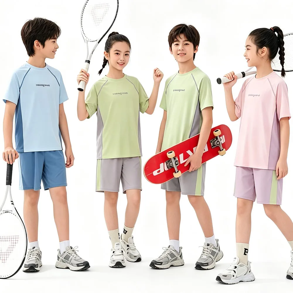 3 to 16 Years Boys Girls Sportswear Tracksuit Teenage Toddler Kid Quick-dry T-shirt+Shorts Sports Set Football Basketball Outfit
3 to 16 Years Boys Girls Sportswear Tracksuit Teenage Toddler Kid Quick-dry T-shirt+Shorts Sports Set Football Basketball Outfit