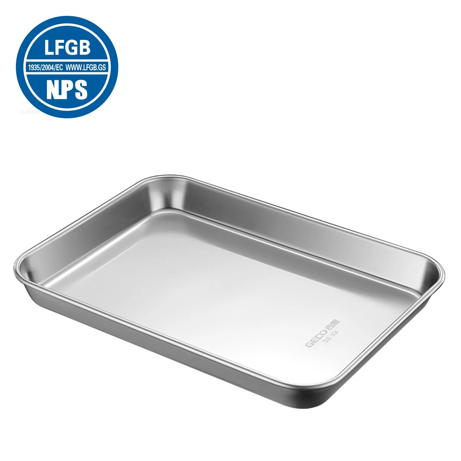 LFGB Certification 304 Stainless Steel Kitchen Baking Tray Mirror Polished Seafood Steaming Plate Rectangular Food Meat Cotainer
LFGB Certification 304 Stainless Steel Kitchen Baking Tray Mirror Polished Seafood Steaming Plate Rectangular Food Meat Cotainer