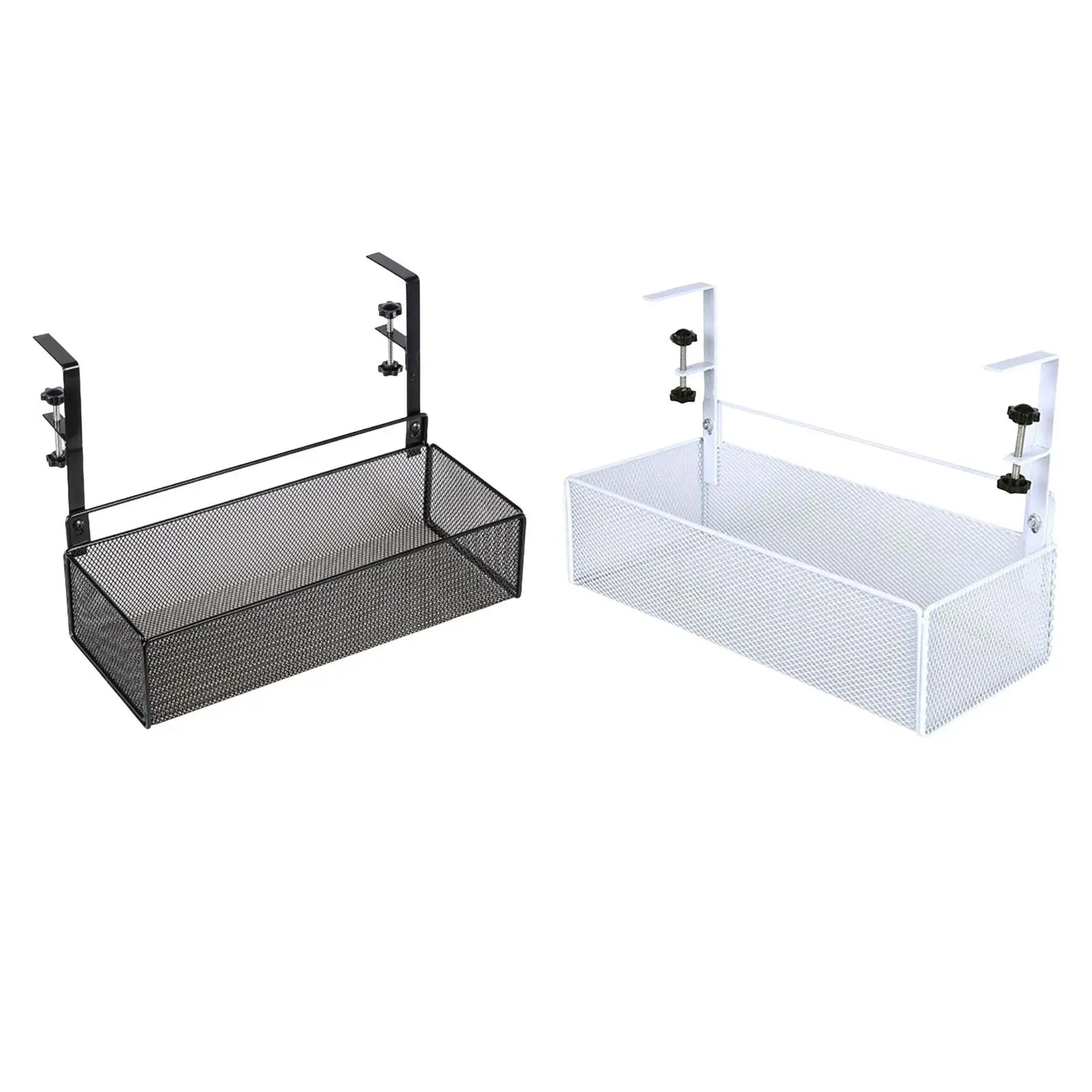 Side storage shelf under desk, clamp for desk organization, large capacity, mesh
Side storage shelf under desk, clamp for desk organization, large capacity, mesh