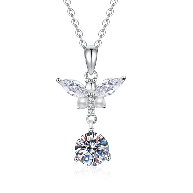 ZFSILVER Fashion Trendy Classic s925 Silver Moissanite Pearl Butterfly Necklace For Charms Women Accessories Jewelry Gifts XL477
ZFSILVER Fashion Trendy Classic s925 Silver Moissanite Pearl Butterfly Necklace For Charms Women Accessories Jewelry Gifts XL477