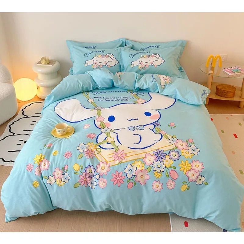 Натуральный детский мультфильм Sanrio, 100% хлопок, комплект из 4 предметов, хлопковое пододеяльник Cinnamoroll, простыня, наволочка, комплект из 3 предметов
Натуральный детский мультфильм Sanrio, 100% хлопок, комплект из 4 предметов, хлопковое пододеяльник Cinnamoroll, простыня, наволочка, комплект из 3 предметов