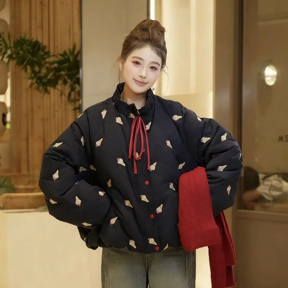 Puffer Parkas Womens Long Coats For Women Stainless Seam Double Side Invierno Diamond Pattern Lined Coat Windbreaker Drawstring
Puffer Parkas Womens Long Coats For Women Stainless Seam Double Side Invierno Diamond Pattern Lined Coat Windbreaker Drawstring