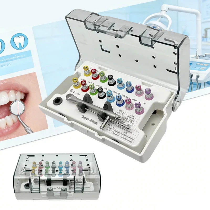 Dental Prosthetic Torque Wrench Kit Implant Screwdriver Universal Hand Driver Box
Dental Prosthetic Torque Wrench Kit Implant Screwdriver Universal Hand Driver Box