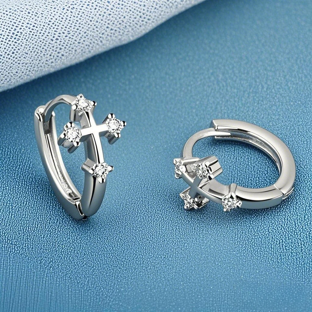 YILUOCD 925 Silver Needle Huggie Cross Hoop Earrings for Women Cubic Zirconia Cute Ear Buckle Punk Jewelry
YILUOCD 925 Silver Needle Huggie Cross Hoop Earrings for Women Cubic Zirconia Cute Ear Buckle Punk Jewelry