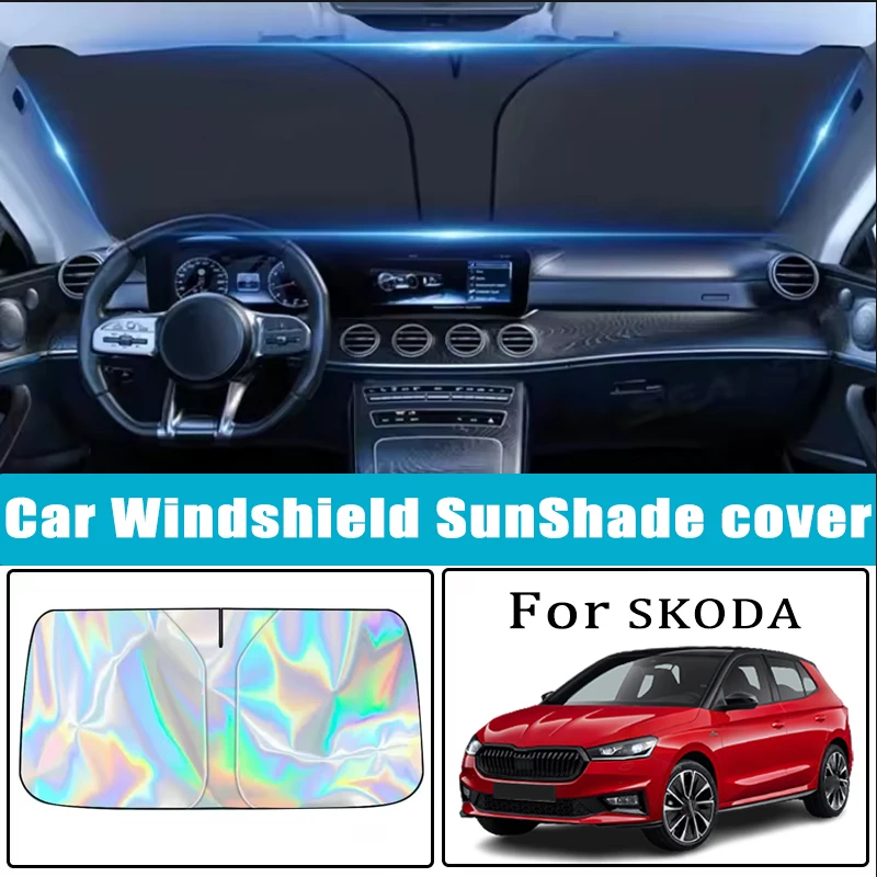 Car Windshield Sunshades Cover for Skoda Octavia Fabia Rapid Superb Kodiaq Karoq Kamiq Roomster Sun Protection Car Accessories
Car Windshield Sunshades Cover for Skoda Octavia Fabia Rapid Superb Kodiaq Karoq Kamiq Roomster Sun Protection Car Accessories
