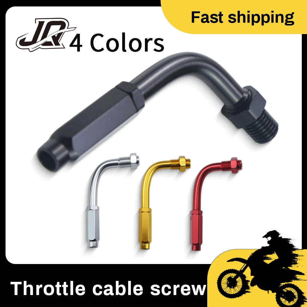 Universal 90 Degree CNC Aluminum Throttle Cable Adjuster M10 Screw Head For Motorcycle Dirt Bike Scooter
Universal 90 Degree CNC Aluminum Throttle Cable Adjuster M10 Screw Head For Motorcycle Dirt Bike Scooter