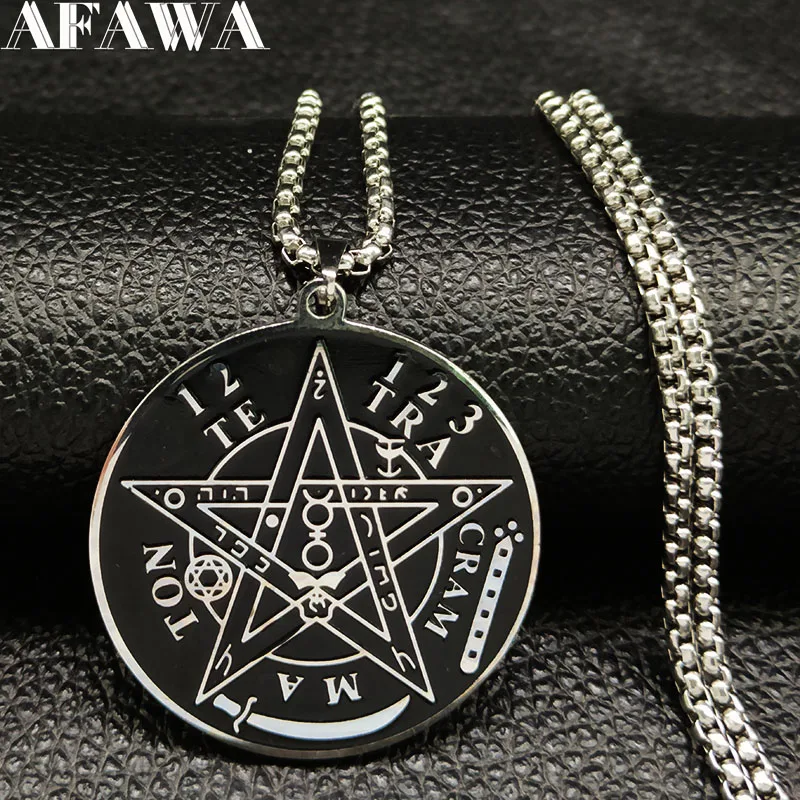Stainless Steel Pagen Pentacle Necklaces Men Wicca Pentagram Tetragrammaton Talisman Necklace Jewelry colar pentagrama N729S02
Stainless Steel Pagen Pentacle Necklaces Men Wicca Pentagram Tetragrammaton Talisman Necklace Jewelry colar pentagrama N729S02