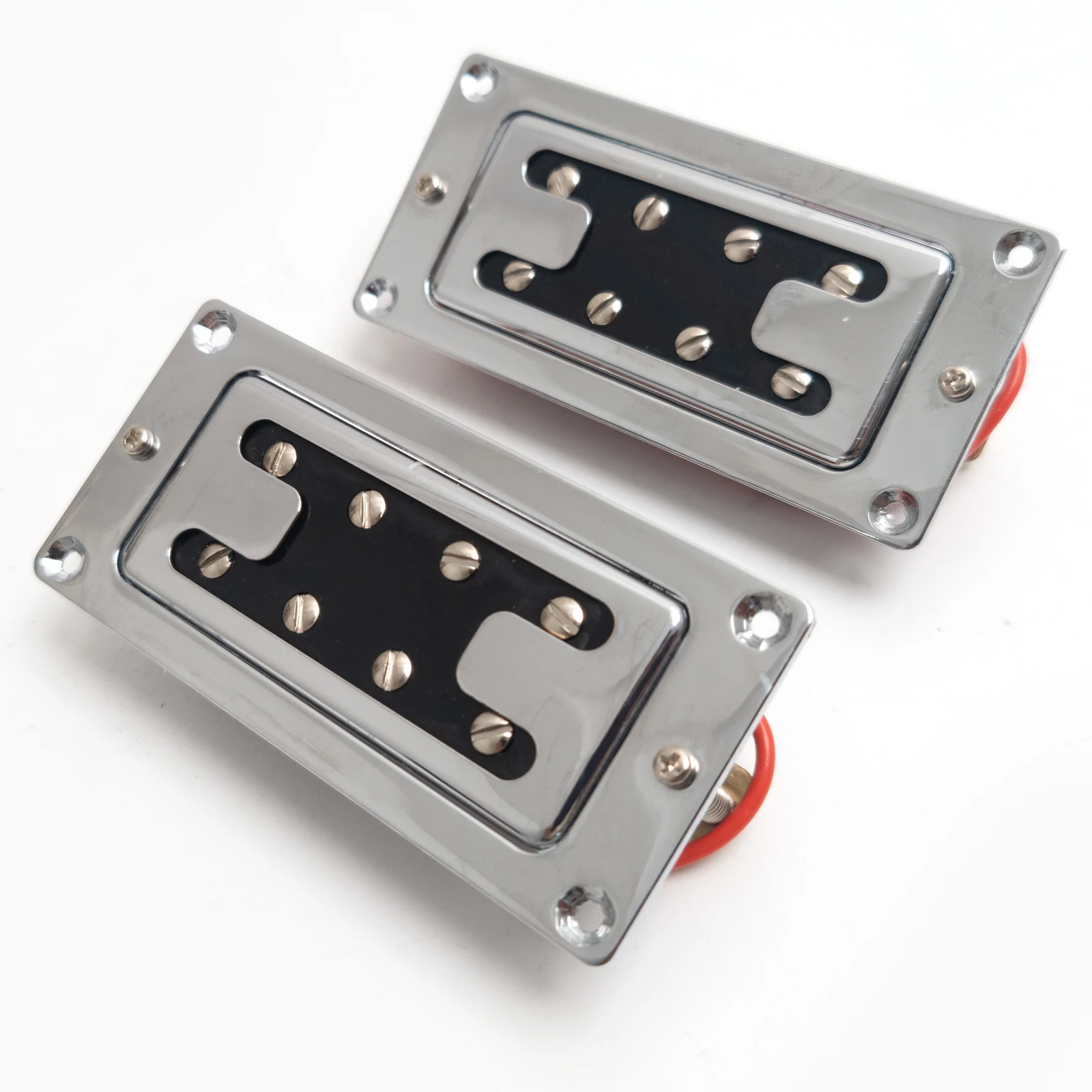 Mini Style 8-Hole Dual Coil Humbucker Pickups for 4-String Electric Bass Guitar – Neck or Bridge Position – Chrome
Mini Style 8-Hole Dual Coil Humbucker Pickups for 4-String Electric Bass Guitar – Neck or Bridge Position – Chrome
