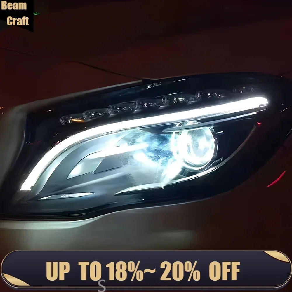 Модернизированные автомобильные передние фонари для Benz Gla 200 W156 X156 2015-2019, авто фары в сборе, светодиодные линзы проектора, аксессуары для инструментов
Модернизированные автомобильные передние фонари для Benz Gla 200 W156 X156 2015-2019, авто фары в сборе, светодиодные линзы проектора, аксессуары для инструментов