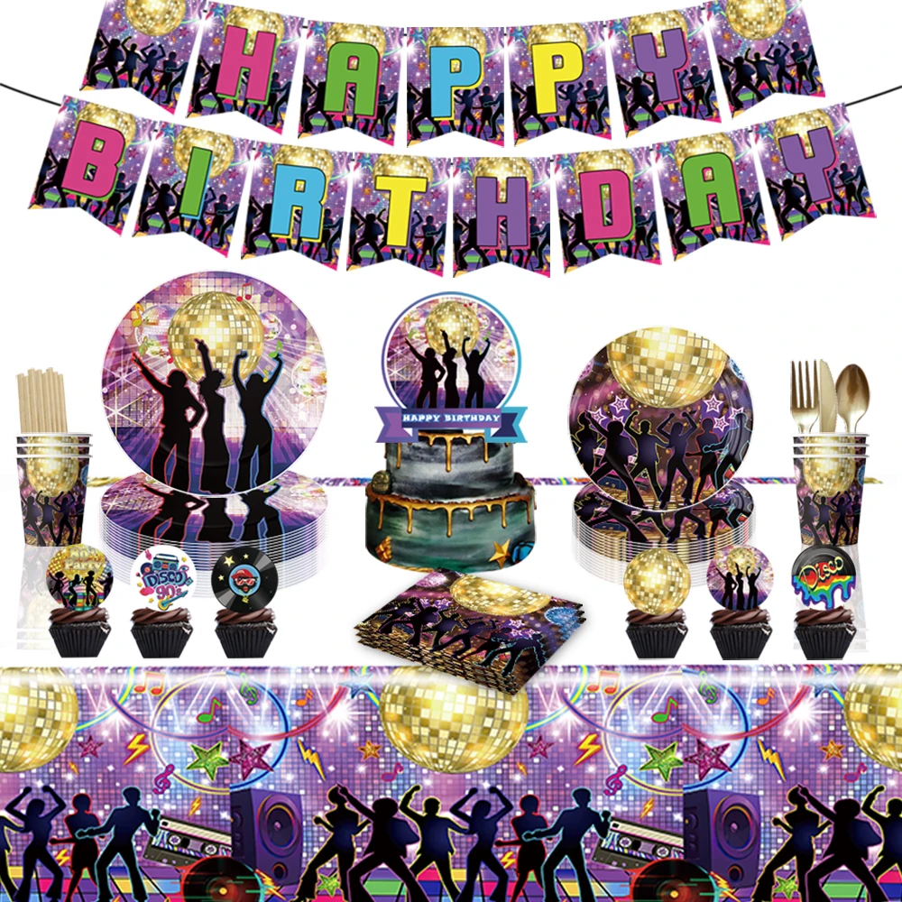 Disco Themed Party Tableware, Disposable Paper Plates, Paper Towels, Tablecloth, Decorations, Festivals, Atmosph Ceremony
Disco Themed Party Tableware, Disposable Paper Plates, Paper Towels, Tablecloth, Decorations, Festivals, Atmosph Ceremony