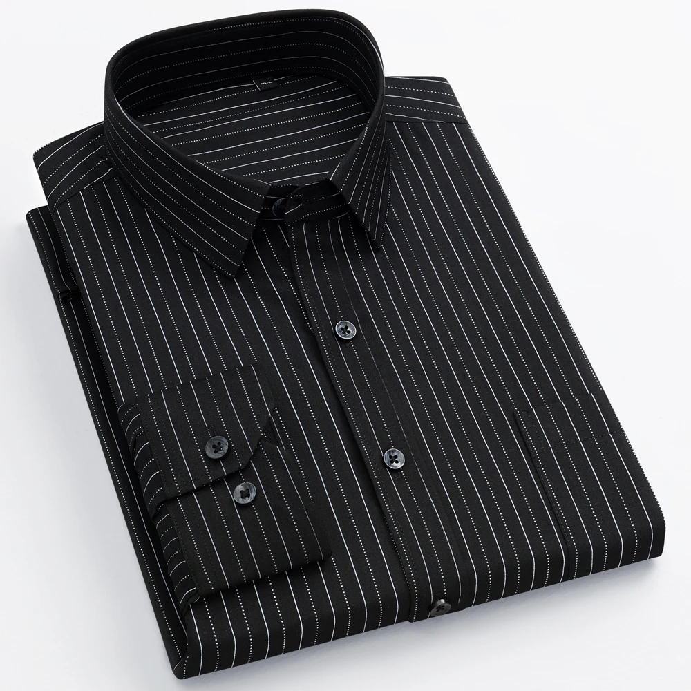 Men's Classic Plaid Long Sleeve Shirt with Chest Pocket - Striped Casual Button-Up, Slight Stretch, Perfect for All Seasons
Men's Classic Plaid Long Sleeve Shirt with Chest Pocket - Striped Casual Button-Up, Slight Stretch, Perfect for All Seasons
