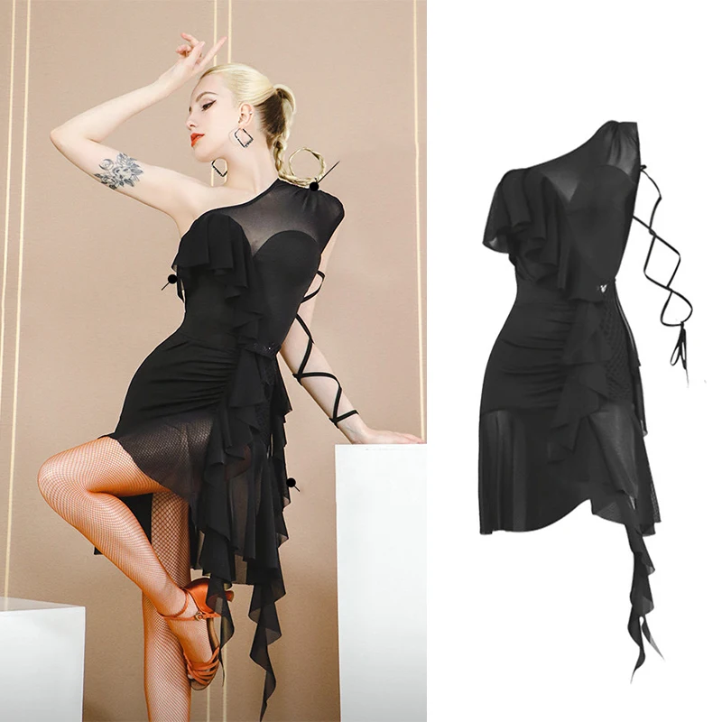 Костюмы для латинских танцев, одежда для соревнований для женщин, комбинезон с сетчатыми вставками на одно плечо, юбка, одежда для выступлений в стиле самба, DN22877
Костюмы для латинских танцев, одежда для соревнований для женщин, комбинезон с сетчатыми вставками на одно плечо, юбка, одежда для выступлений в стиле самба, DN22877