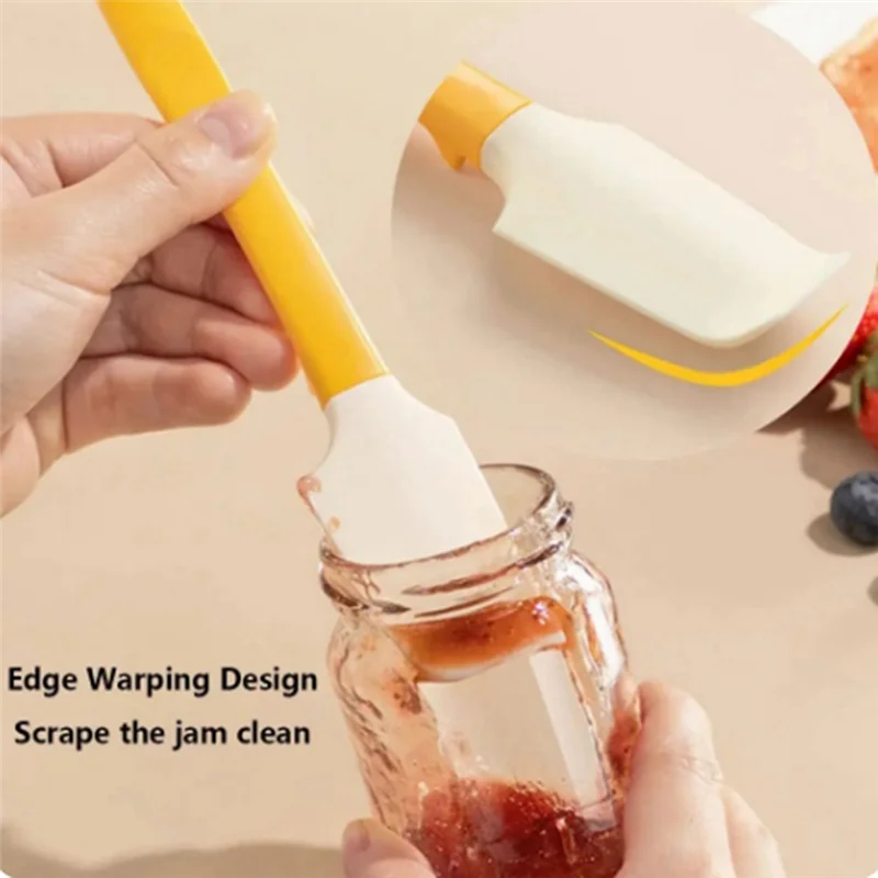 Multi-Functional Silicone Butter Scraper High Temperature Resistant Elbow Stirring Stick Baking Jam Spatula Easy Install 
Multi-Functional Silicone Butter Scraper High Temperature Resistant Elbow Stirring Stick Baking Jam Spatula Easy Install