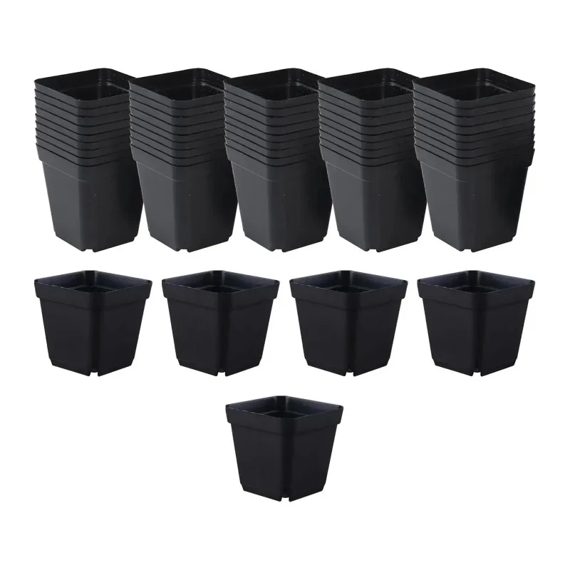 50x Nursery Pots Seedling Nursery Transplanting Planter Square Black Plastic Plant Pot for Office Balcony Garden Window Sill
50x Nursery Pots Seedling Nursery Transplanting Planter Square Black Plastic Plant Pot for Office Balcony Garden Window Sill