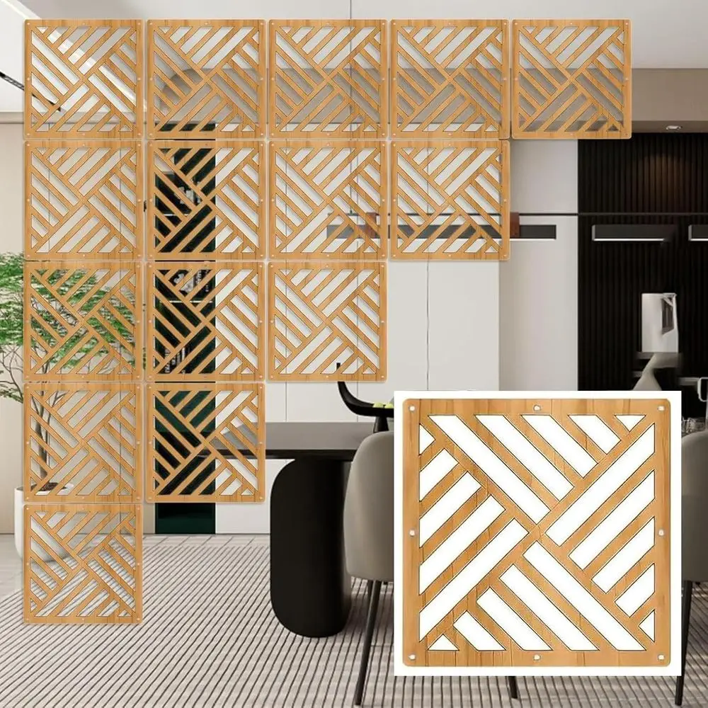 Hanging Room Divider Panels, 45 Pieces Wood-Plastic Sn Panels Wall Divider Partition Home Oice Decoration (Natural)
Hanging Room Divider Panels, 45 Pieces Wood-Plastic Sn Panels Wall Divider Partition Home Oice Decoration (Natural)