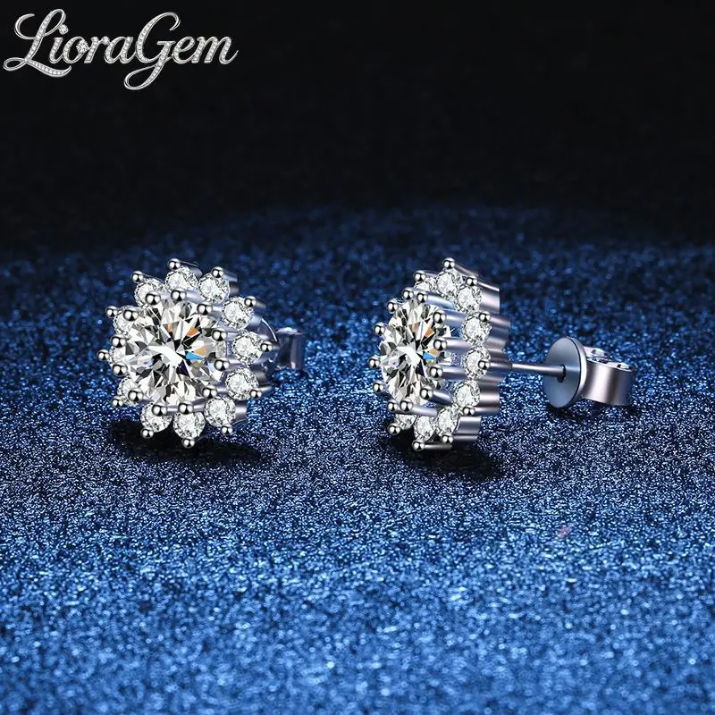 LioraGem Elegant Sunflower Stud Earrings for Women, Charming 0.5-1 Carat D-color Moissanite Studs Platinum PT950 Stamp
LioraGem Elegant Sunflower Stud Earrings for Women, Charming 0.5-1 Carat D-color Moissanite Studs Platinum PT950 Stamp
