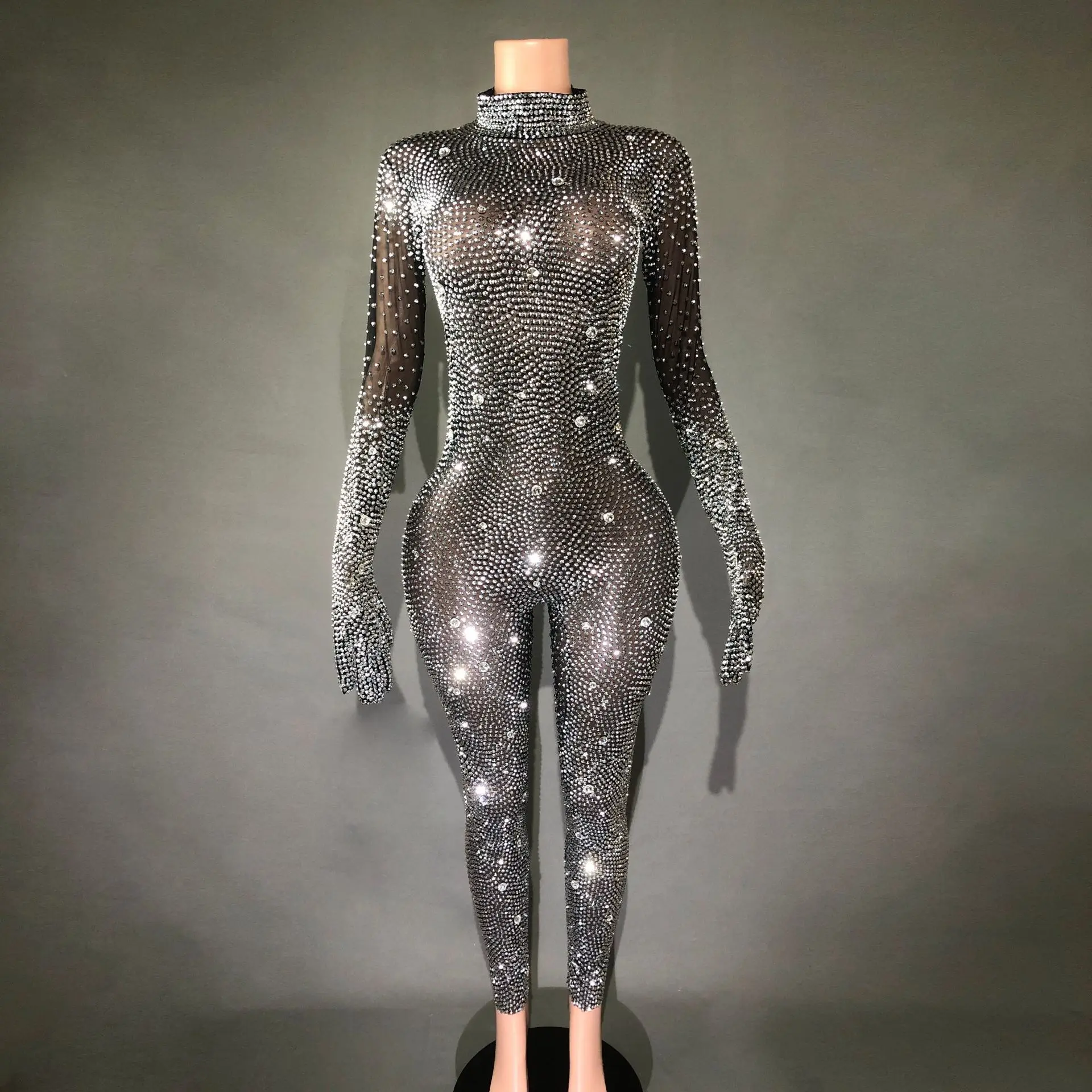 Stage Performance Dance Sexy Shiny Rhinestone Stretch Full Diamond Skinny Gloves onesie Performance Stage Costume Women
Stage Performance Dance Sexy Shiny Rhinestone Stretch Full Diamond Skinny Gloves onesie Performance Stage Costume Women