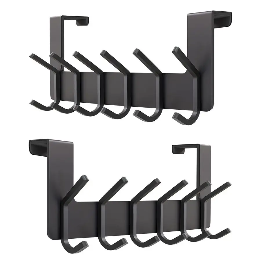 Черные крючки для двери, сверхпрочные, из нержавеющей стали, с 6 двойными крючками для подвешивания полотенец, пальто, халатов, шляп, сумок
Черные крючки для двери, сверхпрочные, из нержавеющей стали, с 6 двойными крючками для подвешивания полотенец, пальто, халатов, шляп, сумок