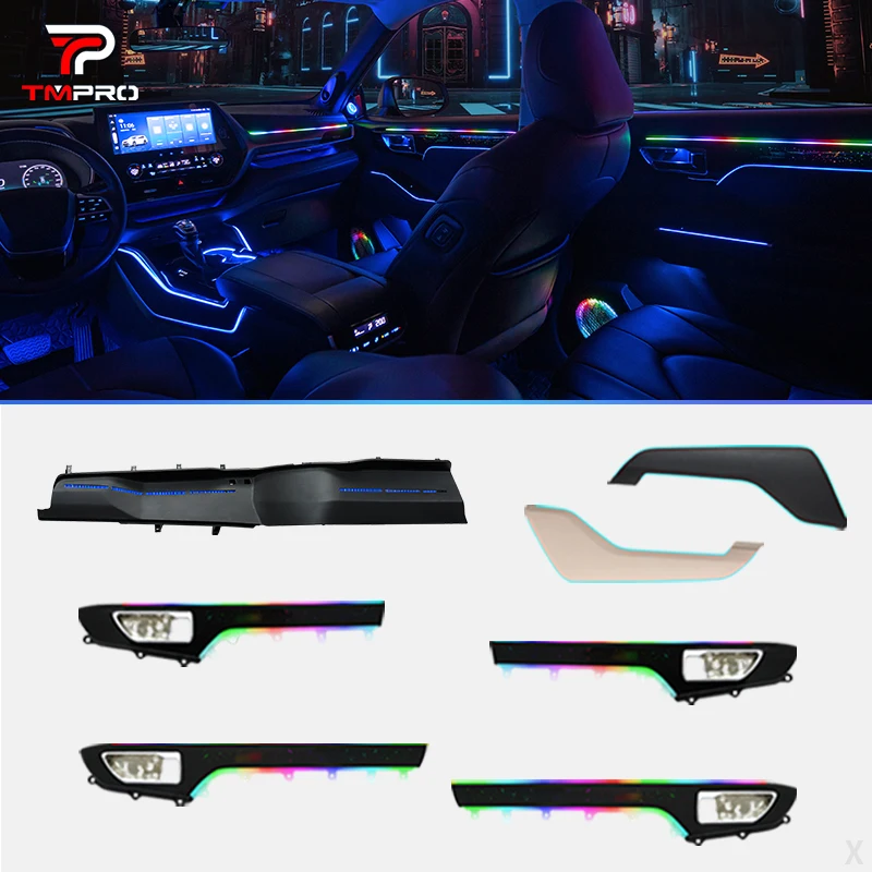 TMPRO Premium car ambient light for Toyota Highlander 2022-2024 64 color change safe 12V APP control
TMPRO Premium car ambient light for Toyota Highlander 2022-2024 64 color change safe 12V APP control