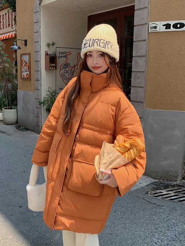 Sli Thiened Bread Sle down Jaet Women's Mid-Length Warmth Outerwear Casual Faion Eco-Friendly 2025 New Korean Sle
Sli Thiened Bread Sle down Jaet Women's Mid-Length Warmth Outerwear Casual Faion Eco-Friendly 2025 New Korean Sle