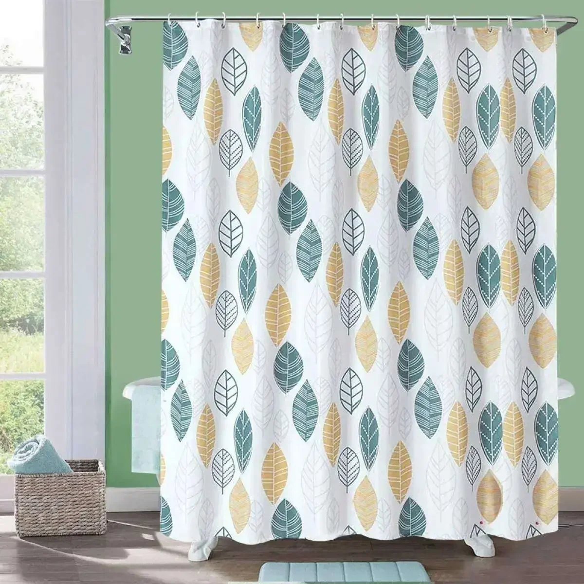 Flowers and Leaves Shower Curtain Pink Floral Plant Printed Garden Fabric Bath Curtain Hooks Home Decor Bathroom Accessories Set
Flowers and Leaves Shower Curtain Pink Floral Plant Printed Garden Fabric Bath Curtain Hooks Home Decor Bathroom Accessories Set