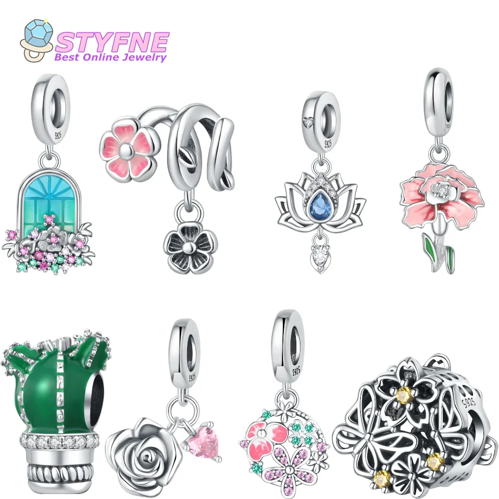 925 Sterling Silver Cactus Pendant Beads Charms fit Bracelets and Necklaces Dangle Pendants Fine Jewelry for Women Girls
925 Sterling Silver Cactus Pendant Beads Charms fit Bracelets and Necklaces Dangle Pendants Fine Jewelry for Women Girls