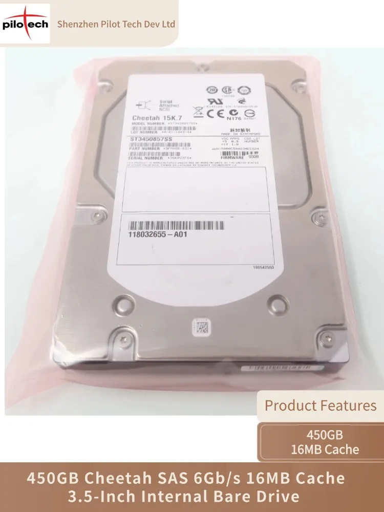used ST3450857SS 450GB Cheetah SAS 6Gb/s 16MB Cache 3.5-Inch Internal Bare Drive
used ST3450857SS 450GB Cheetah SAS 6Gb/s 16MB Cache 3.5-Inch Internal Bare Drive