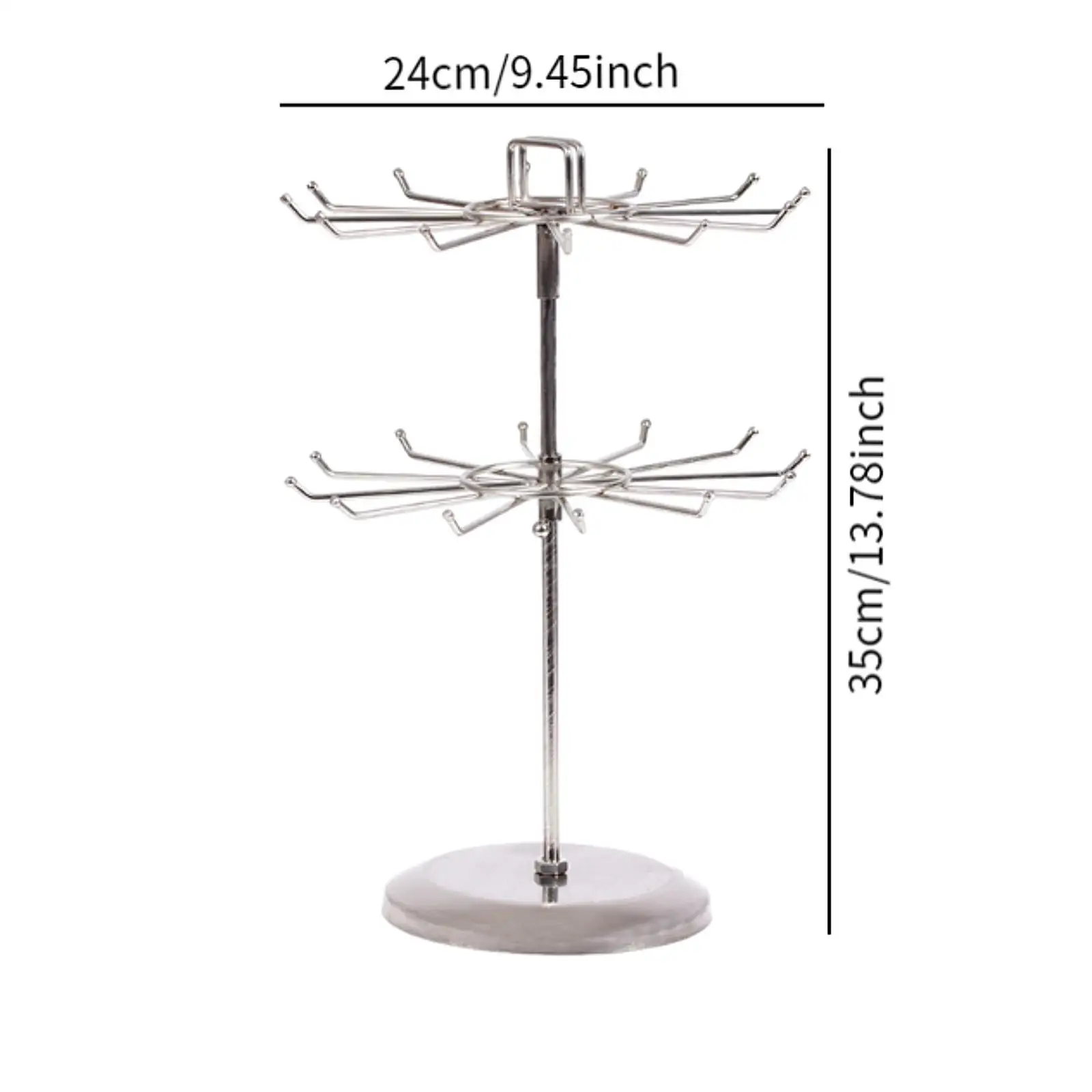 Jewelry Stand with Hooks Rotatable Necklace Holder Jewelry Display Rack Iron Organizer for Vanity Dresser Bedroom
Jewelry Stand with Hooks Rotatable Necklace Holder Jewelry Display Rack Iron Organizer for Vanity Dresser Bedroom