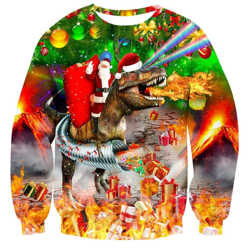 2026 Merry Christmas Graphic Pullover Sweatshirts For Men Clothes Santa Claus And Dinosaur Hoody Snowman Sweatshirts Unisex Top
2026 Merry Christmas Graphic Pullover Sweatshirts For Men Clothes Santa Claus And Dinosaur Hoody Snowman Sweatshirts Unisex Top