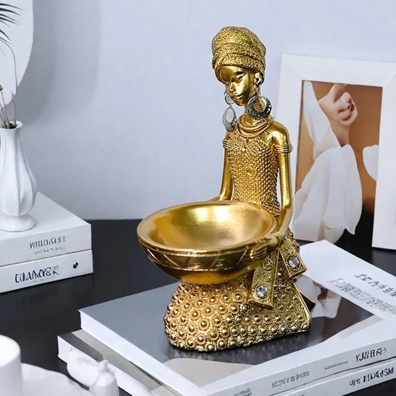 Creative African Women's Statues Storage Ornaments, Resin Crafts, Home Office, Wine Cabinet, Study, Living Room Decorations, 1Pc
Creative African Women's Statues Storage Ornaments, Resin Crafts, Home Office, Wine Cabinet, Study, Living Room Decorations, 1Pc
