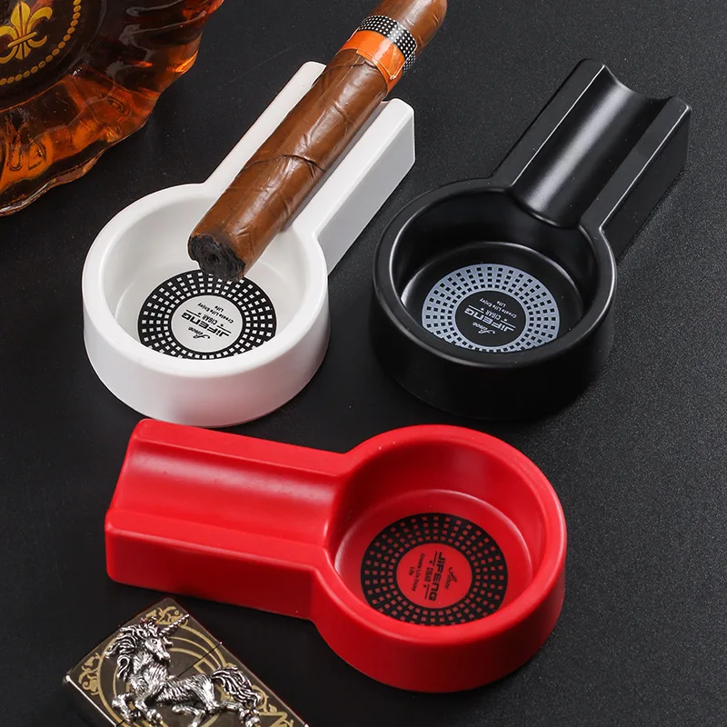 Portable Cigar Ashtray Tray Classic Cigar Cigarette Ashtray Single Cigar Holder Round Ash 1 Slot Ashtray Gifts for Friend
Portable Cigar Ashtray Tray Classic Cigar Cigarette Ashtray Single Cigar Holder Round Ash 1 Slot Ashtray Gifts for Friend