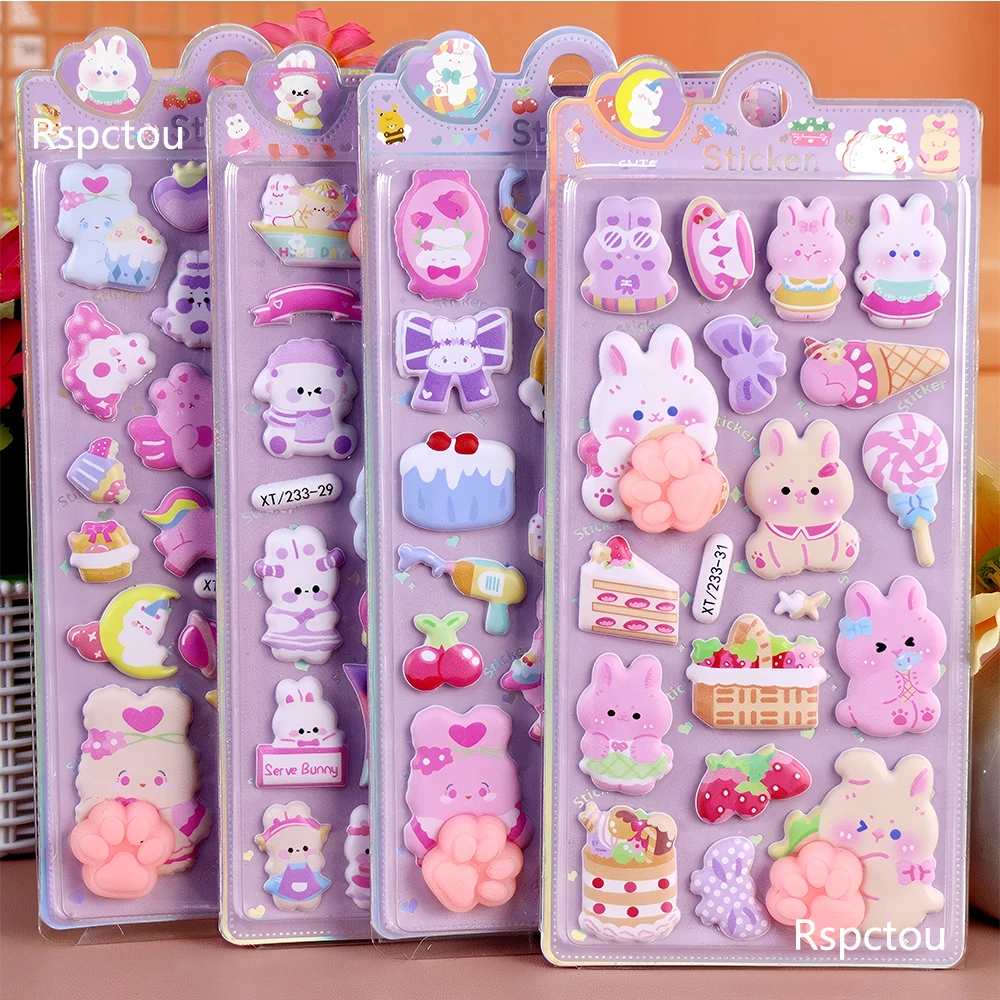 4pcs Cute Anime Animals Rabbit Happy Buttocks Stickers Cartoon Soft Pinchable Stress Relieving Toy 3D Bubble Decals Decoration
4pcs Cute Anime Animals Rabbit Happy Buttocks Stickers Cartoon Soft Pinchable Stress Relieving Toy 3D Bubble Decals Decoration