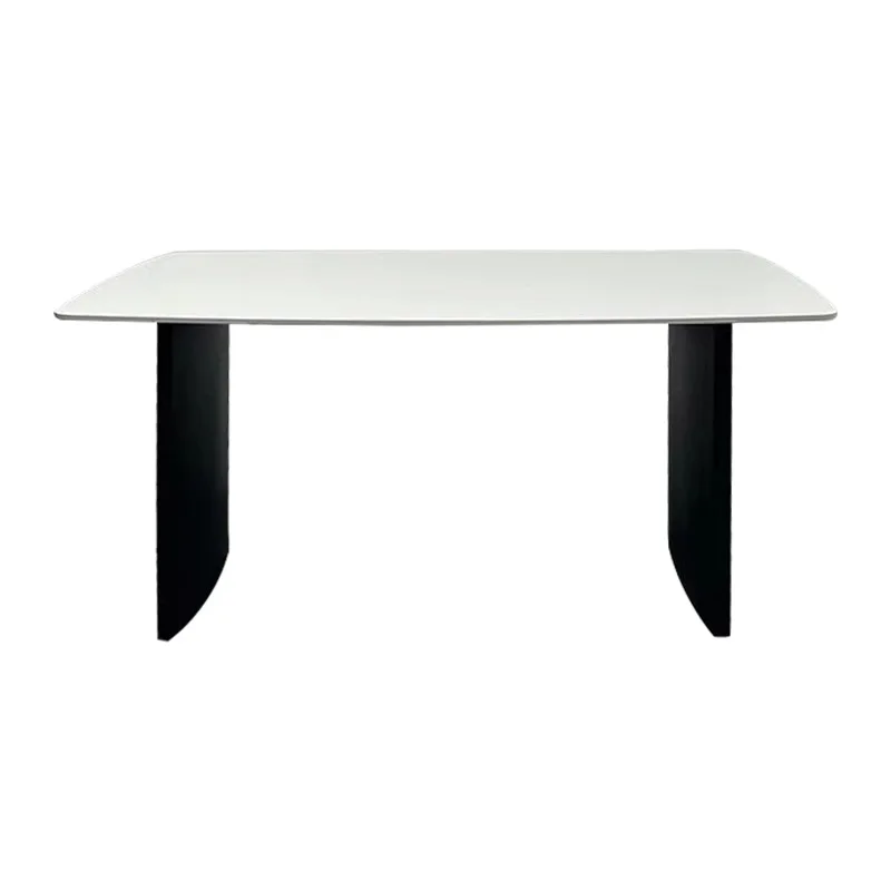 Italian minimalist rock slab dining table and chairs, simple and modern pure white small apartment family rectangular
Italian minimalist rock slab dining table and chairs, simple and modern pure white small apartment family rectangular