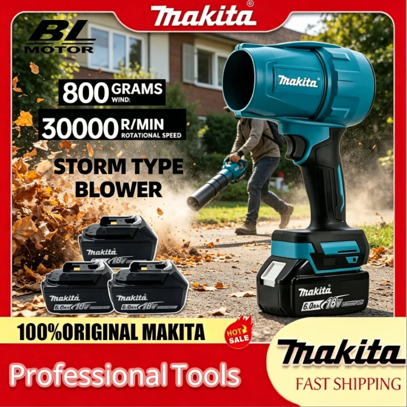 Makita Cordless Turbo Fan Electric Brushless Handheld Jet Blower for Snow And Leaf Dust Removal For 18V Battery
Makita Cordless Turbo Fan Electric Brushless Handheld Jet Blower for Snow And Leaf Dust Removal For 18V Battery