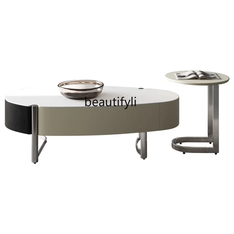 Modern rock slab coffee table rectangular Italian living room home creative special-shaped coffee table
Modern rock slab coffee table rectangular Italian living room home creative special-shaped coffee table