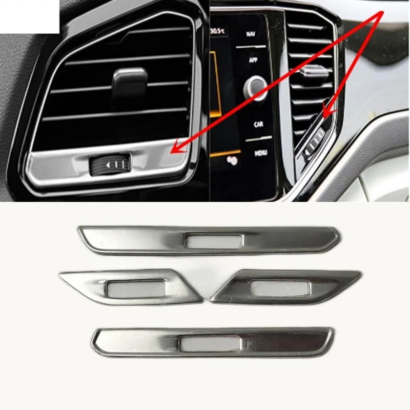 4Pcs/Lot Car Stickers Stainless Steel Front Air Conditioning Outlet Decoration Cover For 2018 2019 Volkswagen VW T-ROC
4Pcs/Lot Car Stickers Stainless Steel Front Air Conditioning Outlet Decoration Cover For 2018 2019 Volkswagen VW T-ROC