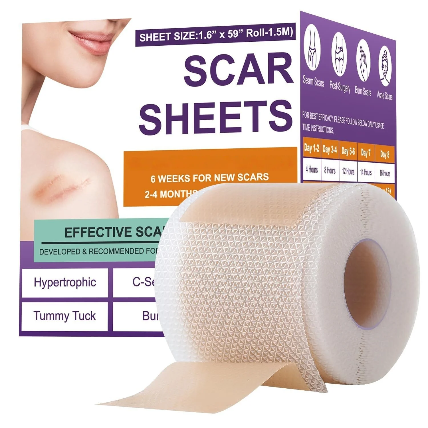 4cm X 150cm Silicone Scar Sheets , 1 Roll Self-Adhesive Scar Cover Tape Skin Care Waterproof and Breathable , Ear Beauty Sticker
4cm X 150cm Silicone Scar Sheets , 1 Roll Self-Adhesive Scar Cover Tape Skin Care Waterproof and Breathable , Ear Beauty Sticker