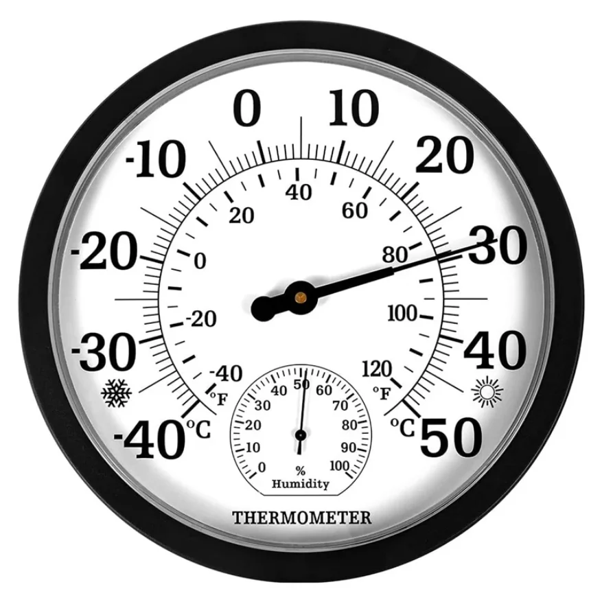 10" Decorative Thermometer Hygrometer Clock for Garden Wall Decor Indoor Outdoor Thermometer Weather Station Temperature Gauge
10" Decorative Thermometer Hygrometer Clock for Garden Wall Decor Indoor Outdoor Thermometer Weather Station Temperature Gauge