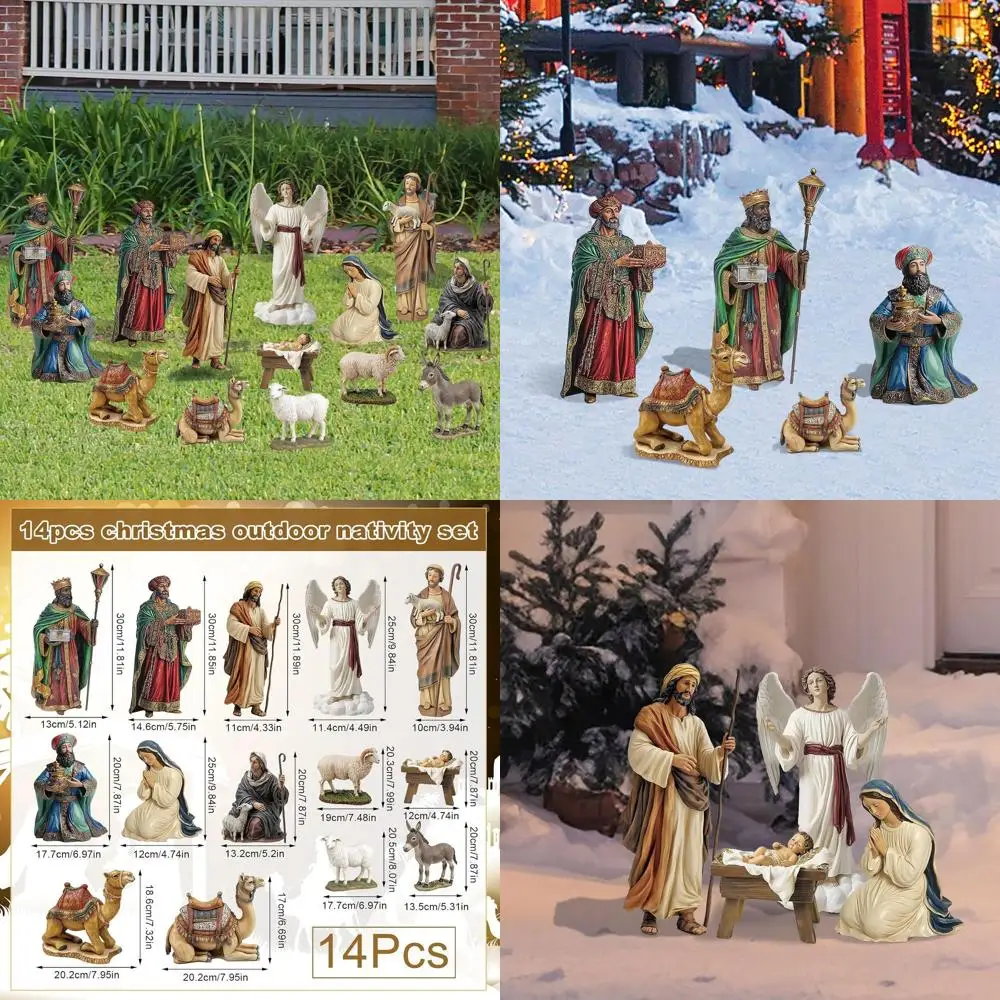 Металлический набор рождественских уличных рождественских сцен, высота 11,9, 14 предметов, устойчивые к атмосферным воздействиям украшения для газона с кольями для дома и сада
Металлический набор рождественских уличных рождественских сцен, высота 11,9, 14 предметов, устойчивые к атмосферным воздействиям украшения для газона с кольями для дома и сада