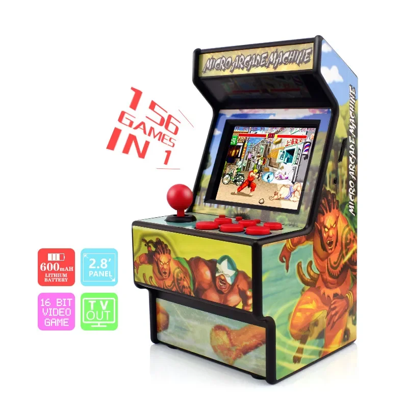 Retro Mini Arcade Handheld Game Console 16-bit Built-in 156 Classic Games Host Rocker Gamepad Support TV AV Output USB Charging
Retro Mini Arcade Handheld Game Console 16-bit Built-in 156 Classic Games Host Rocker Gamepad Support TV AV Output USB Charging