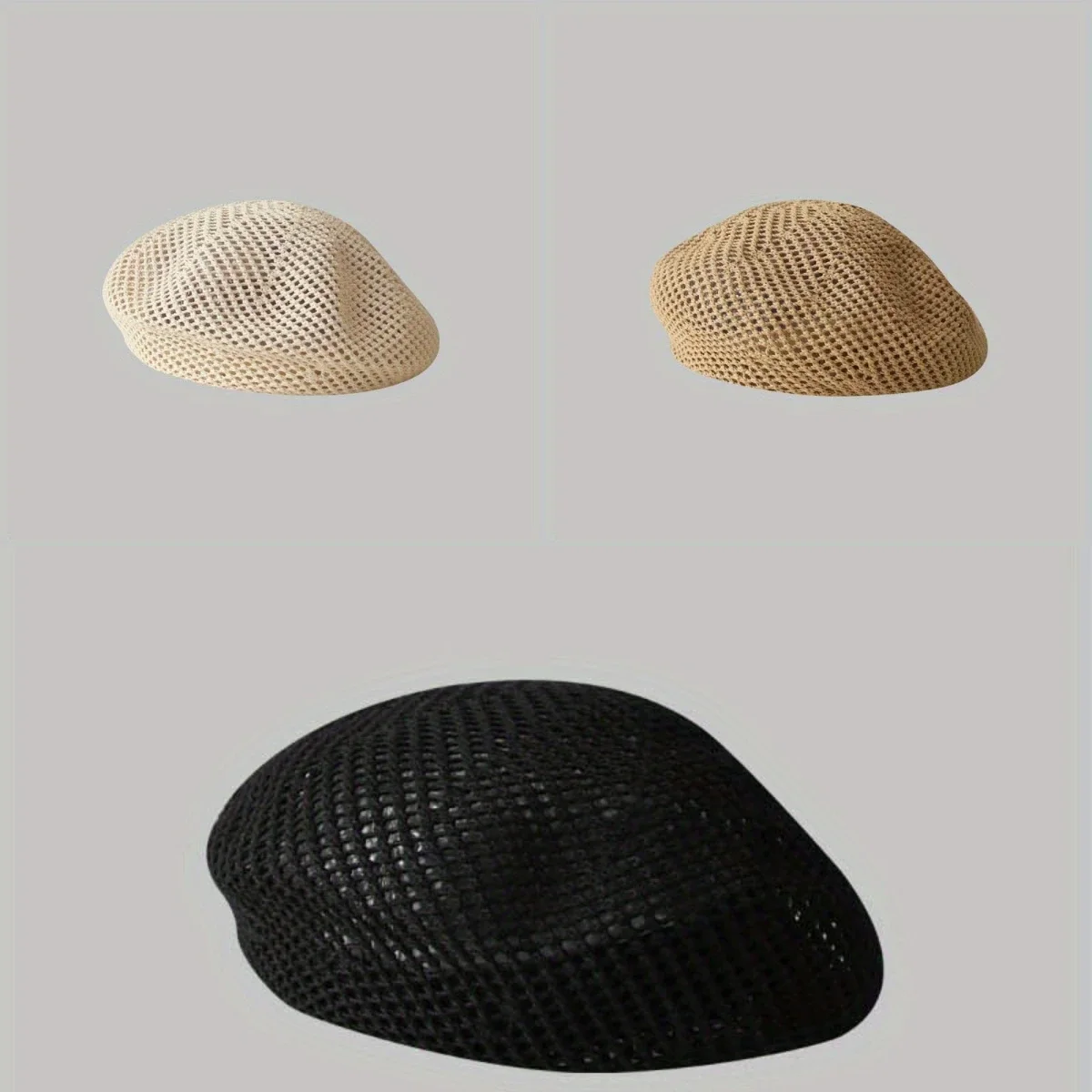 Hollow Weaving Painter's Hat Spring and Summer Breathable Woman Beret Versatile Temperament Pumpkin Hat Soft and Comfortable
Hollow Weaving Painter's Hat Spring and Summer Breathable Woman Beret Versatile Temperament Pumpkin Hat Soft and Comfortable