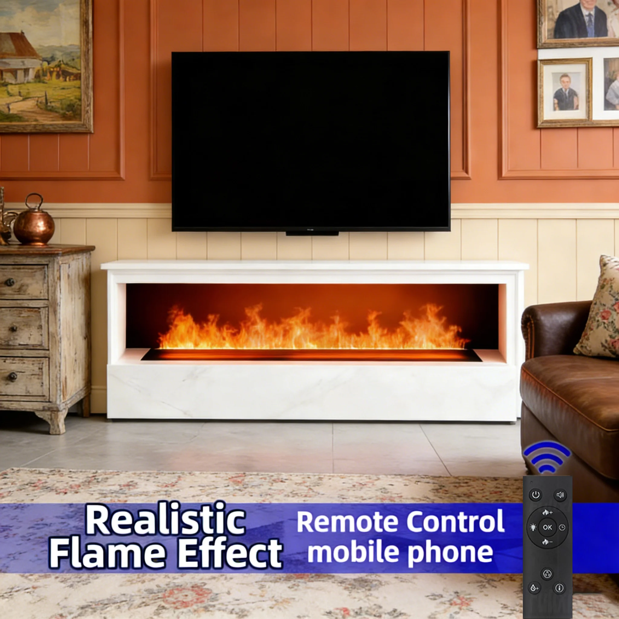 Умный домашний 3D-камин с атомизацией и LED-подсветкой: Экологичный электрический камин на водном пару для ТВ-стены и гостиной
Умный домашний 3D-камин с атомизацией и LED-подсветкой: Экологичный электрический камин на водном пару для ТВ-стены и гостиной