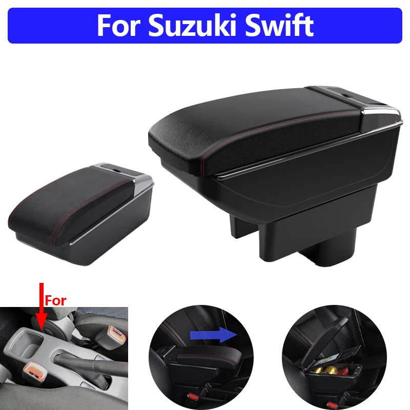 For Suzuki Swift Car Armrest Box Center Console Storage Box with Cup Holder PU Leather No Drilling Easy Installation Auto parts
For Suzuki Swift Car Armrest Box Center Console Storage Box with Cup Holder PU Leather No Drilling Easy Installation Auto parts