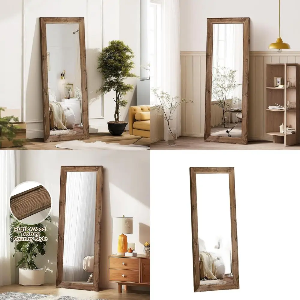 58x22 Rustic Brown Beveled Edge Leaning Wall Mirror - Solid Wood, Suitable for Bedroom, Entryway, Living Room
58x22 Rustic Brown Beveled Edge Leaning Wall Mirror - Solid Wood, Suitable for Bedroom, Entryway, Living Room