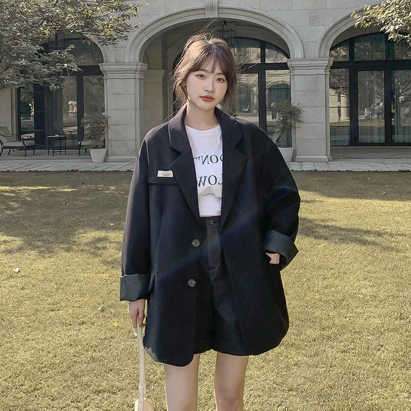 Casual Suit Jacket Female Black Street Blazers 2023 Spring Autumn Blazer Coats Women Clothing Loose Jackets Girls Outerwear D379
Casual Suit Jacket Female Black Street Blazers 2023 Spring Autumn Blazer Coats Women Clothing Loose Jackets Girls Outerwear D379